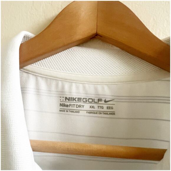 Nike Golf Polo Dri Fit Men’s Size XXL Multicolor Preowned Stripes Logo Shirt - Picture 11 of 12